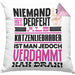 Katzenliebhaber Geschenk Kissen mit Füllung 40x40 Lustige Geschenkidee für Katzenliebhaber Geburtstag Niemand Ist Perfekt Aber Als Katzenliebhaber Ist Man Nah Dran (Grau) Rosa Trendation