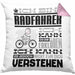 Radfahrer Geschenk Kaffee-Kissen mit Füllung 40x40 Geschenkidee für Radfahrer Ich Bin Radfahrer Ich Kann Es Dir Erklären Jedoch Nicht Für Dich Verstehen Spruch Lustig (Grau) Rosa Trendation