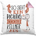 Kellner Kissen mit Füllung 40x40 Geschenk So Sieht Ein RIchtig Cooler Kellner Aus Geschenkidee Lustiger Spruch Geburtstag (Grau) Rosa Trendation