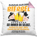 Auszug Bierbel Bier-Liebhaber Geschenkidee Kissen mit Füllung 40x40 Männer Geschenkidee Saufen (Grau) Rosa Trendation