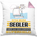 Segler Geschenk Kissen mit Füllung 40x40 Ich Bin Segler Aber Sag Doch Einfach Superheld Lustige Geschenkdiee für Segler (Grau) Rosa Trendation
