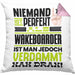 Wakeboarder Geschenk Kissen mit Füllung 40x40 Lustige Geschenkidee für Wakeboarder Geburtstag Niemand Ist Perfekt Aber Als Wakeboarder Ist Man Nah Dran (Grau) Rosa Trendation