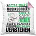 Musikschüler Geschenk Kissen mit Füllung 40x40 Geschenkidee für Musikschüler Geburtstag Lustig Ich Bin Musikschüler Ich Kann Es Dir Erklären Aber Nicht Für Dich Verstehen (Grau) Rosa Trendation