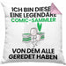 Comic-Sammler Geschenk Kissen mit Füllung 40x40 Lustige Geschenkidee Geburtstag für Comic-Sammler Ich Bin Dieser Legendäre Comic-Sammler Von Dem Alle Geredet Haben (Grau) Rosa Trendation