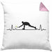 Tennis Herzschlag Geschenk Trainer Coach Tennisspieler Geschenkidee Kissen mit Füllung 40x40 (Grau) Rosa Trendation