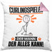 Curlingspieler Kissen mit Füllung 40x40 Geschenk für Curlingspieler Der Mann Der Alles Kann Geschenkidee zum Geburtstag (Grau) Rosa Trendation