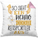 Reitsportler Kissen mit Füllung 40x40 So Sieht Ein Richtig Cooler Reitsportler Aus Geschenk Lustiger Spruch Geschenkidee (Grau) Rosa Trendation