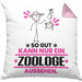 Zoologe Geschenk Kissen mit Füllung 40x40 So Gut Kann Nur Ein Zoologe Aussehen Geschenkidee (Grau) Rosa Trendation