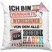 Webdesigner Kissen mit Füllung 40x40 Geschenk Spruch Lustig Geschenkidee für Webdesigner Geburtstag Ich Bin Der Verrückte Webdesigner (Grau) Rosa Trendation