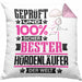 Hürdenläufer Geschenk Lustiger Spruch für Hürdenläufer Geschenkidee Bester Hürdenläufer Der WeltKissen mit Füllung 40x40 (Grau) Rosa Trendation