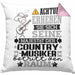 Country-Musiker Geschenk Kissen mit Füllung 40x40 Lustiger Spruch Erheben Sie Sich Der Country-Musiker Betritt den Raum (Grau) Rosa Trendation