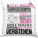 Tierphysiotherapeut Geschenk Kaffee-Kissen mit Füllung 40x40 Geschenkidee für Tierphysiotherapeut Ich Bin Tierphysiotherapeut Ich Kann Es Dir Erklären Jedoch Nicht Für Dich Verstehen Spruch Lustig (Grau) Rosa Trendation