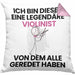 Violinist Geschenk Kissen mit Füllung 40x40 Lustige Geschenkidee Geburtstag für Violinist Ich Bin Dieser Legendäre Violinist Von Dem Alle Geredet Haben (Grau) Rosa Trendation
