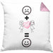 Beste Freundin Lesbisch Kissen mit Füllung 40x40 Geschenk für BFF Beste Freundinnen Lustige Geschenkidee :( + Beste Freundin Lesbisch = :) Geburtstag (Grau) Rosa Trendation