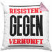 System Kissen mit Füllung 40x40 Geschenk Spruch Lustig Resistent Gegen Vernupft Geschenkidee Geburtstag (Grau) Rosa Trendation