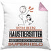 Haustiersitter Geschenk Kissen mit Füllung 40x40 Ich Bin Haustiersitter Aber Sag Doch Einfach Superheld Lustige Geschenkdiee für Haustiersitter (Grau) Rosa Trendation