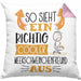 Meerschweinchenfreund Kissen mit Füllung 40x40 So Sieht Ein Richtig Cooler Meerschweinchenfreund Aus Geschenk Lustiger Spruch Geschenkidee (Grau) Rosa Trendation
