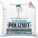 Polizist Geschenk Kissen mit Füllung 40x40 Ich Bin Polizist Aber Sag Doch Einfach Superheld Lustige Geschenkdiee für Polizist (Grau) Rosa Trendation