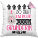 Gründerin Geschenk Kissen mit Füllung 40x40 Lustig Geschenkidee für Gründerin Geburtstag So Sieht Eine Richtig Coole Gründerin Aus Frauen Spruch (Grau) Rosa Trendation