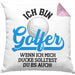 Golf Geschenke Für Männer Frauen Kinder Lustig Kissen mit Füllung 40x40 mit Spruch Golfspieler Kissen mit Füllung 40x40 Damen Witzig (Grau) Rosa Trendation