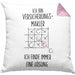 Versicherungsmakler Kissen mit Füllung 40x40 Geschenk Lustiger Spruch Ich Finde Immer Eine Lösung Kaffee (Grau) Rosa Trendation
