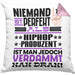 Hiphop-Produzent Geschenk Kissen mit Füllung 40x40 Lustige Geschenkidee für Hiphop-Produzent Geburtstag Niemand Ist Perfekt Aber Als Hiphop-Produzent Ist Man Nah Dran (Grau) Rosa Trendation