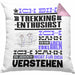 Trekking-Enthusiast Geschenk Kissen mit Füllung 40x40 Lustige Geschenkdiee für einen Trekking-Enthusiast Geburtstag Ich Bin Trekking-Enthusiast Ich Kann Es Dir Erklären Aber Nicht Für Dich Verstehen (Grau) Rosa Trendation