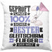 Gleitschirmflieger Geschenk Lustiger Spruch für Gleitschirmflieger Geschenkidee Bester Gleitschirmflieger Der WeltKissen mit Füllung 40x40 (Grau) Rosa Trendation