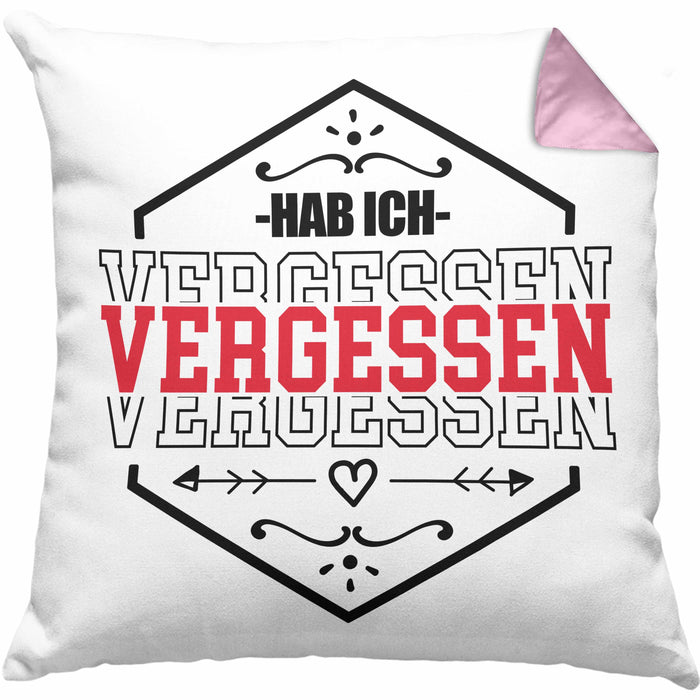 Ehemann Kissen mit Füllung 40x40 Geschenk Hab Ich Vergessen Geschenk Von Ehefrau (Grau) Rosa Trendation