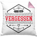 Ehemann Kissen mit Füllung 40x40 Geschenk Hab Ich Vergessen Geschenk Von Ehefrau (Grau) Rosa Trendation
