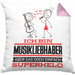 Musikliebhaber Geschenk Kissen mit Füllung 40x40 Ich Bin Musikliebhaber Aber Sag Doch Einfach Superheld Lustige Geschenkdiee für Musikliebhaber (Grau) Rosa Trendation