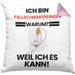Fallschirmspringer Geschenk Kissen mit Füllung 40x40 Lustiger Spruch Ich Bin Fallschirmspringer Warum Weil Ich Es Kann Geschenkidee Bester Fallschirmspringer Geburtstag (Grau) Rosa Trendation