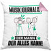 Musikjournalist Kissen mit Füllung 40x40 Geschenk für Musikjournalist Der Mann Der Alles Kann Geschenkidee zum Geburtstag (Grau) Rosa Trendation