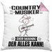 Country-Musiker Kissen mit Füllung 40x40 Geschenk für Country-Musiker Der Mann Der Alles Kann Geschenkidee zum Geburtstag (Grau) Rosa Trendation