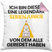Serienjunkie Geschenk Kissen mit Füllung 40x40 Lustige Geschenkidee Geburtstag für Serienjunkie Ich Bin Dieser Legendäre Serienjunkie Von Dem Alle Geredet Haben (Grau) Rosa Trendation