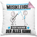 Musiklehrer Kissen mit Füllung 40x40 Geschenk für Musiklehrer Der Mann Der Alles Kann Geschenkidee zum Geburtstag (Grau) Rosa Trendation