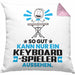 Keyboard-Spieler Geschenk Kissen mit Füllung 40x40 So Gut Kann Nur Ein Keyboard-Spieler Aussehen Geschenkidee (Grau) Rosa Trendation