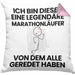 Marathonläufer Geschenk Kissen mit Füllung 40x40 Lustige Geschenkidee Geburtstag für Marathonläufer Ich Bin Dieser Legendäre Marathonläufer Von Dem Alle Geredet Haben (Grau) Rosa Trendation
