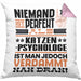 Katzenpsychologe Geschenk Kissen mit Füllung 40x40 Lustige Geschenkidee für Katzenpsychologe Geburtstag Niemand Ist Perfekt Aber Als Katzenpsychologe Ist Man Nah Dran (Grau) Rosa Trendation