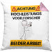 Vogelforscher Kissen mit Füllung 40x40 Geschenk Lustiger Spruch Geschenkidee für Vogelforscher Achtung Hochleistungs Vogelforscher Bei Der Arbeit (Grau) Rosa Trendation