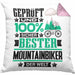 Mountainbiker Geschenk Lustiger Spruch für Mountainbiker Geschenkidee Bester Mountainbiker Der WeltKissen mit Füllung 40x40 (Grau) Rosa Trendation