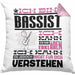 Bassist Geschenk Kaffee-Kissen mit Füllung 40x40 Geschenkidee für Bassist Ich Bin Bassist Ich Kann Es Dir Erklären Jedoch Nicht Für Dich Verstehen Spruch Lustig (Grau) Rosa Trendation