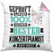 Konzertpianist Geschenk Lustiger Spruch für Konzertpianist Geschenkidee Bester Konzertpianist Der WeltKissen mit Füllung 40x40 (Grau) Rosa Trendation