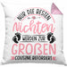 Du Wirst Große Cousine Kissen mit Füllung 40x40 Geschenk Nur Die Besten Nichten Werden Zur Großen Cousine Befördert (Grau) Rosa Trendation