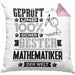 Mathematiker Geschenk Lustiger Spruch für Mathematiker Geschenkidee Bester Mathematiker Der WeltKissen mit Füllung 40x40 (Grau) Rosa Trendation