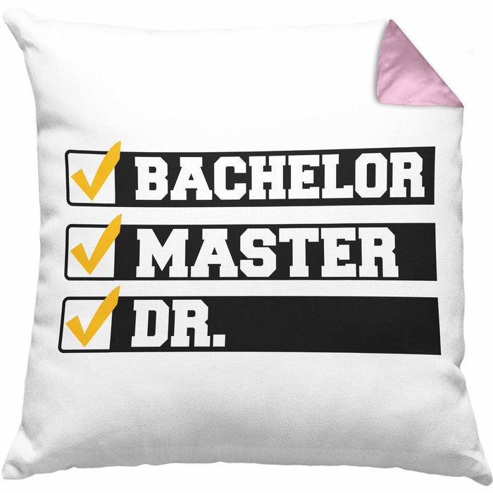 Doktortitel Bestanden Kissen mit Füllung 40x40 Geschenk (Grau) Rosa Trendation