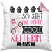 Reiterin Geschenk Kissen mit Füllung 40x40 Lustig Geschenkidee für Reiterin Geburtstag So Sieht Eine Richtig Coole Reiterin Aus Frauen Spruch (Grau) Rosa Trendation