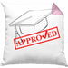Lustige Kissen mit Füllung 40x40 für Doktor, Master und Bachelor - Das tolle Geschenk für Absolventen Approved (Grau) Rosa Trendation