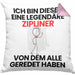 Zipliner Geschenk Kissen mit Füllung 40x40 Lustige Geschenkidee Geburtstag für Zipliner Ich Bin Dieser Legendäre Zipliner Von Dem Alle Geredet Haben (Grau) Rosa Trendation