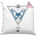 Mystical Kissen mit Füllung 40x40 Blackcraft Lineart Moon Schmetterling Hexerei Astrologie Tattoo Tarot (Grau) Rosa Trendation